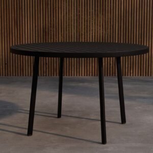 Giardini pyöreä ruokapöytä 120 cm ulkokäyttöön - Musta