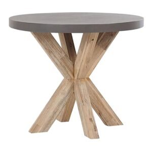 Pyöreä Puutarhapöytä Betoniefekti 90 cm OLBIA - Harmaa