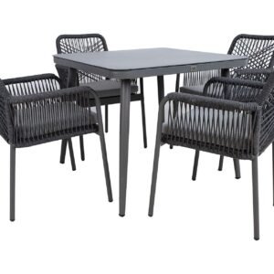 Puutarharyhmä Hela 4 tuolilla -