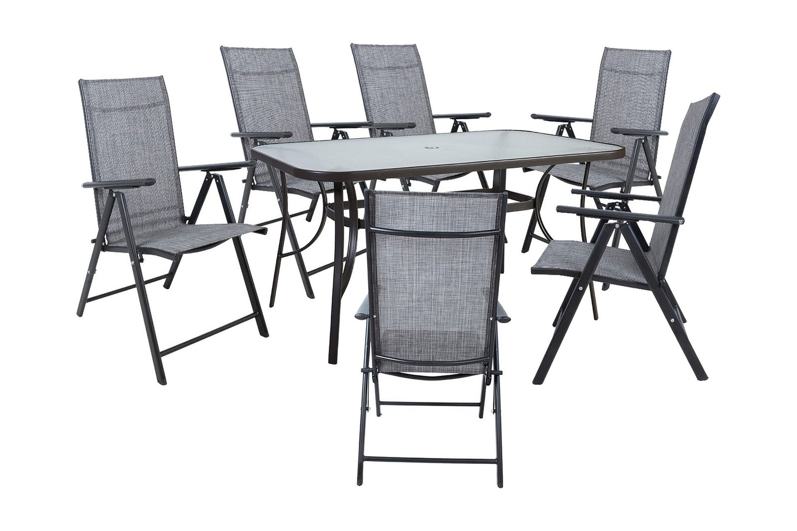 Puutarharyhmä Dublin 6 kokoontaitettavalla tuolilla -