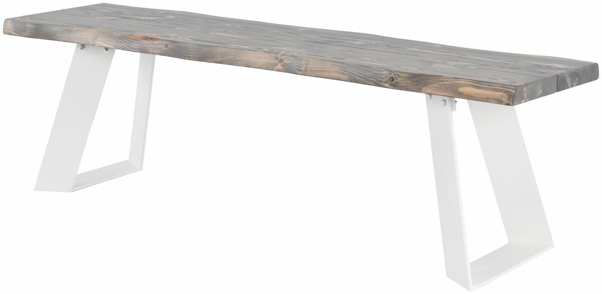 Triangel lankkupenkki 150x38 savunharmaa/valkoinen