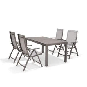 Puutarhakalustesetti Lifestyle Garden Solana 163 cm 4 asentotuolia - 4 asentotuolia