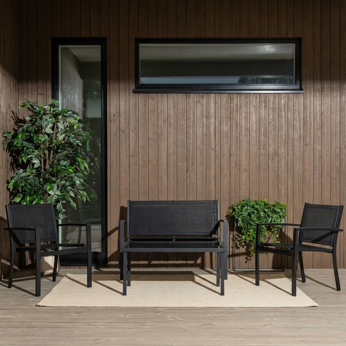 Ateena sohvaryhmä musta