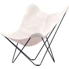 Cuero Sunshine Mariposa lepakkotuoli Sunbrella-kangas luonnonväri, musta jalka