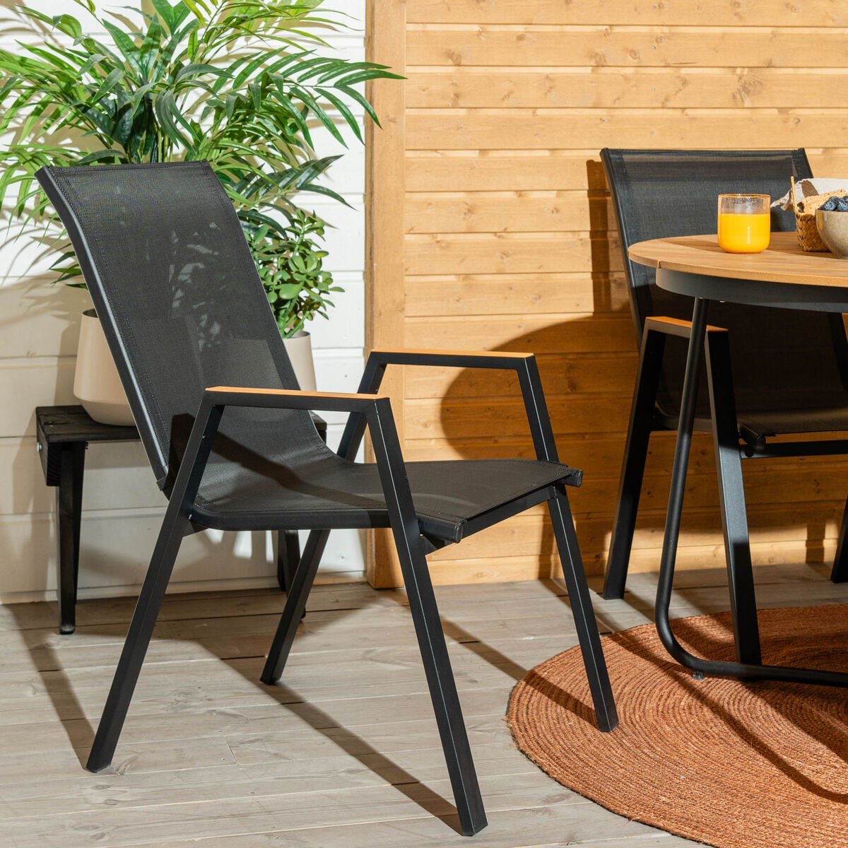 Daalia textline tuoli musta/ruskea