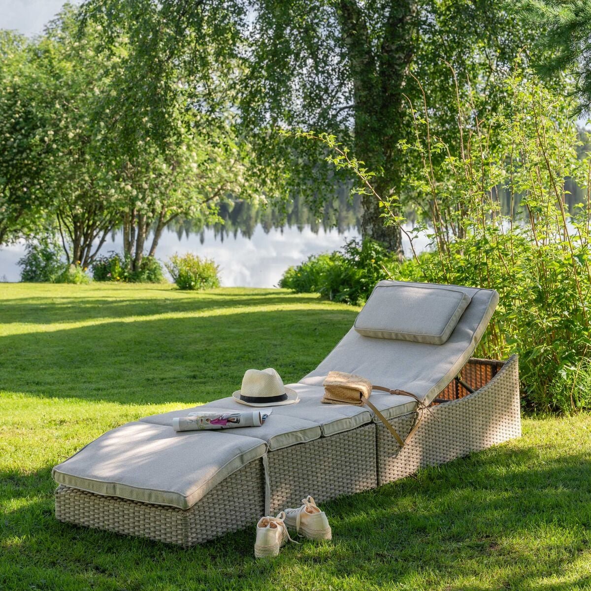 Dyyni aurinkotuoli luonnonväri, hiekka pehmuste