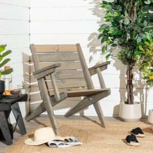 Ecofurn Granny nojatuoli käsinojilla harmaa mänty