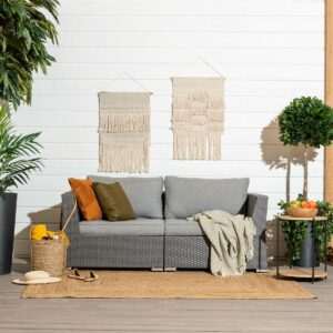 Hede 2-istuttava sohva tummanharmaa/harmaa