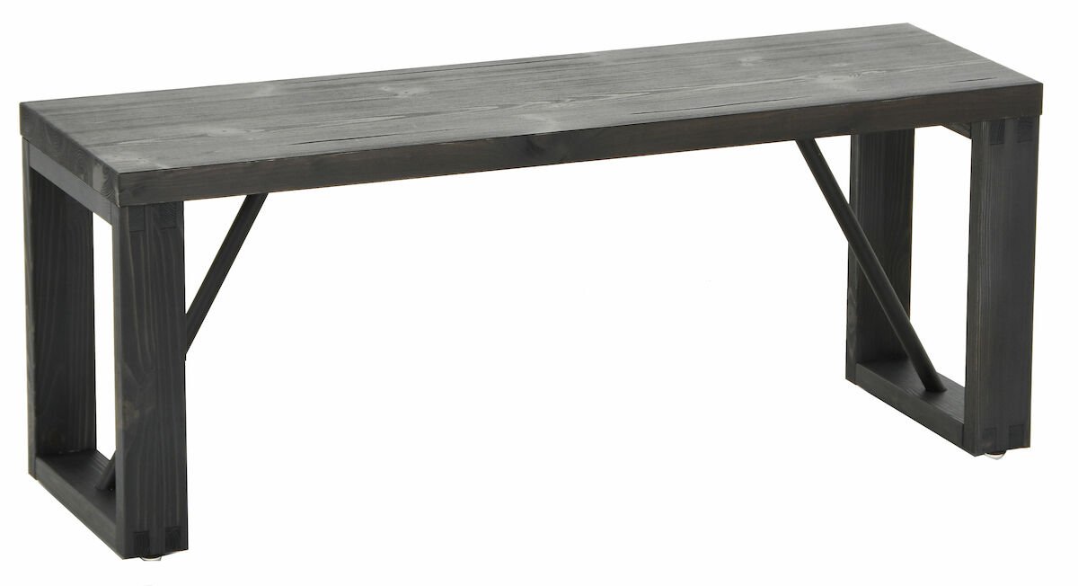 Honka terassipenkki 115x35 cm puujalalla musta