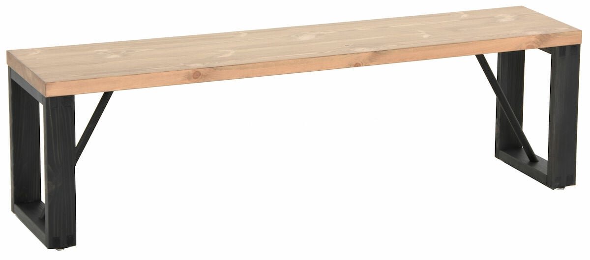 Honka terassipenkki 155x35 cm puujalalla antiikkipetsattu/musta