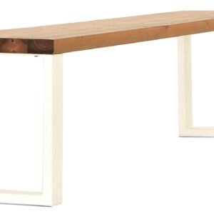 Honka terassipenkki 195x35 cm metallijalalla antiikkipetsattu/valkoinen