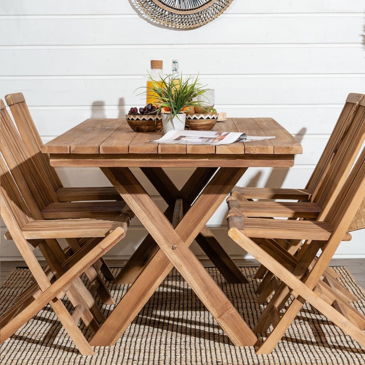 House Nordic Murcia tiikki puutarhapöytä 200x90 cm