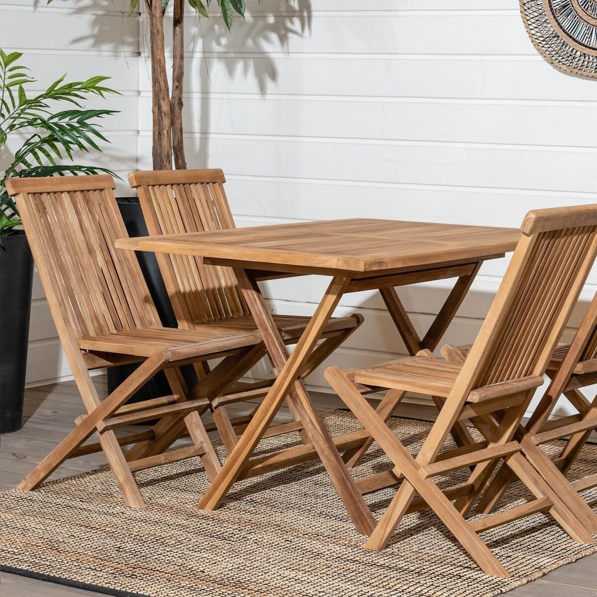 House Nordic Oviedo tiikki taittopöytä 120x80 cm