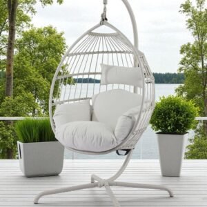 Lumo riipputuoli ja teline greige/luonnonvalkoinen