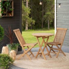 House Nordic Oviedo pyöreä tiikki taittopöytä  Ø70 cm