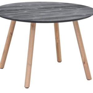 Palma pyöreä ruokapöytä Ø115 cm musta/antiikkipetsattu