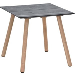 Palma ruokapöytä 80x80 cm musta/antiikkipetsattu