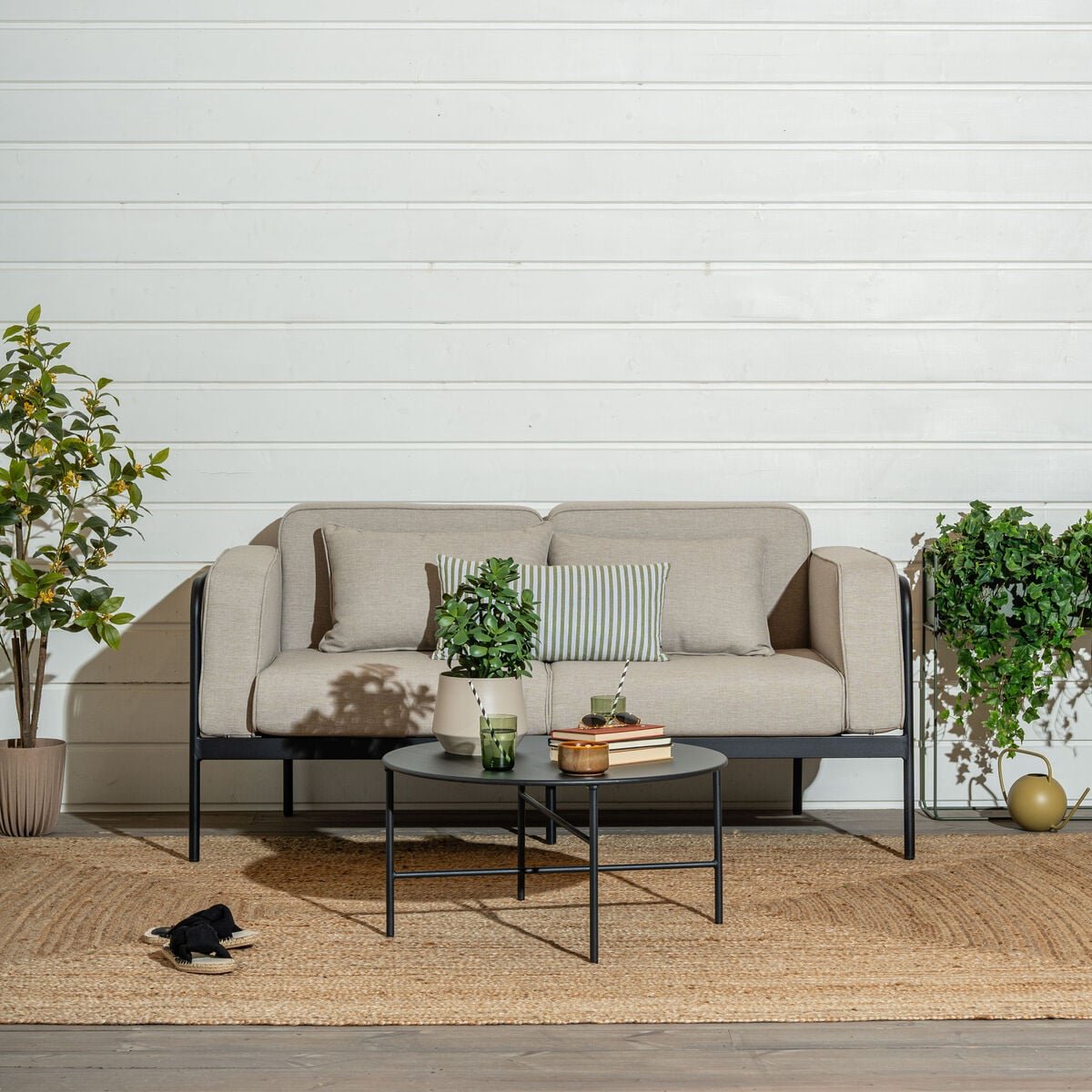 Trondheim 2,5-istuttava sohva vaalea beige/ musta