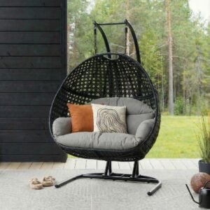 Usva 2-istuttava riipputuoli ja musta/hiekka