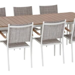 Haave 6-hengen ruokailuryhmä ruskea/greige