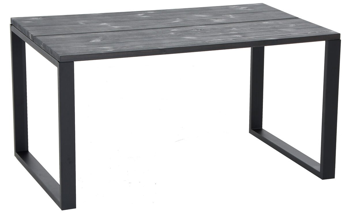 Honka terassilankkupöytä metallijaloilla 140x90 musta/musta