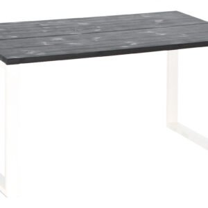 Honka terassilankkupöytä metallijaloilla 140x90 musta/valkoinen