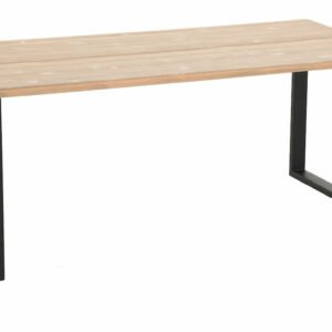 Honka terassilankkupöytä metallijaloilla 180x90 antiikkipetsattu/musta