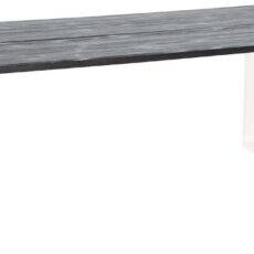 Honka terassilankkupöytä metallijaloilla 180x90 musta/valkoinen
