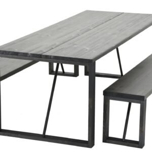 Honka 8-hengen terassiruokailuryhmä musta puujaloilla