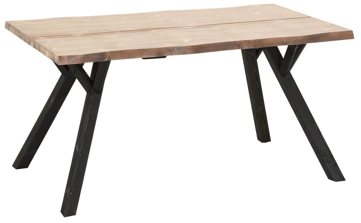 Lana terassilankkupöytä 150x88 cm antiikkipetsattu/musta