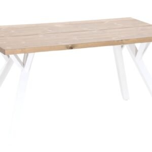 Lana terassilankkupöytä 150x88 cm antiikkipetsattu/valkoinen