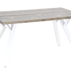 Lana terassilankkupöytä suoralla reunalla 150x90 cm savunharmaa/valkoinen