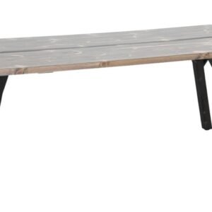 Lana terassilankkupöytä suoralla reunalla 200x90 cm savunharmaa/musta