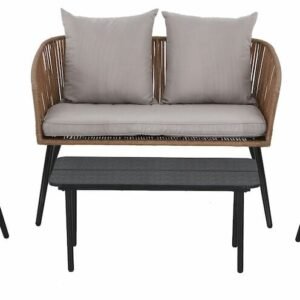 Punos sohvaryhmä luonnonväri/musta