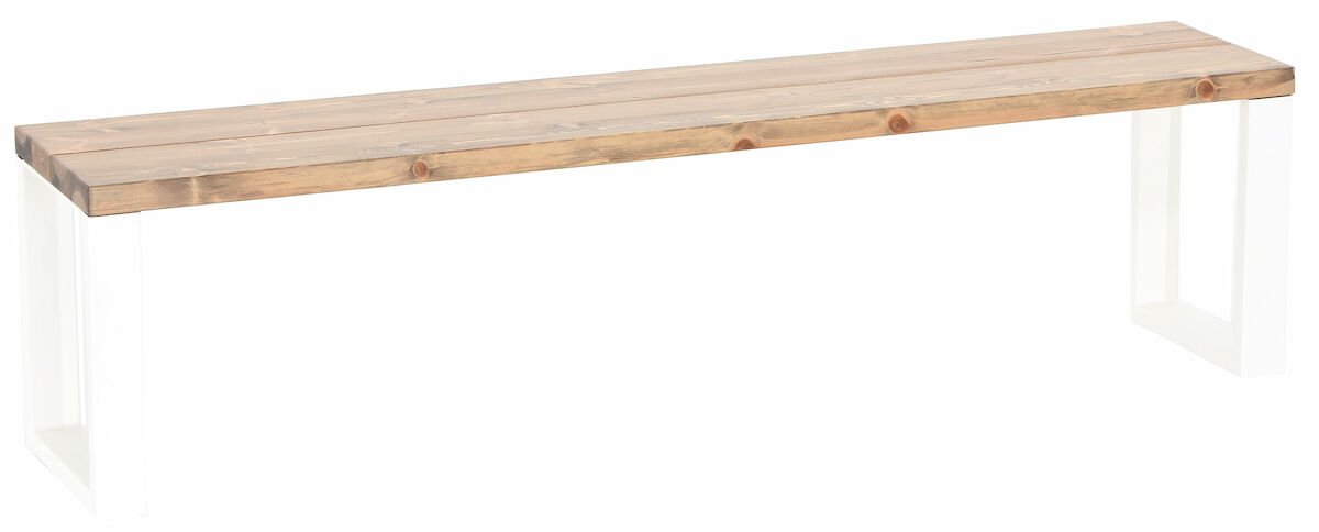 Ruska terassipenkki 35x176 cm antiikkipetsattu harjattu ja lakattu mänty/valkoin