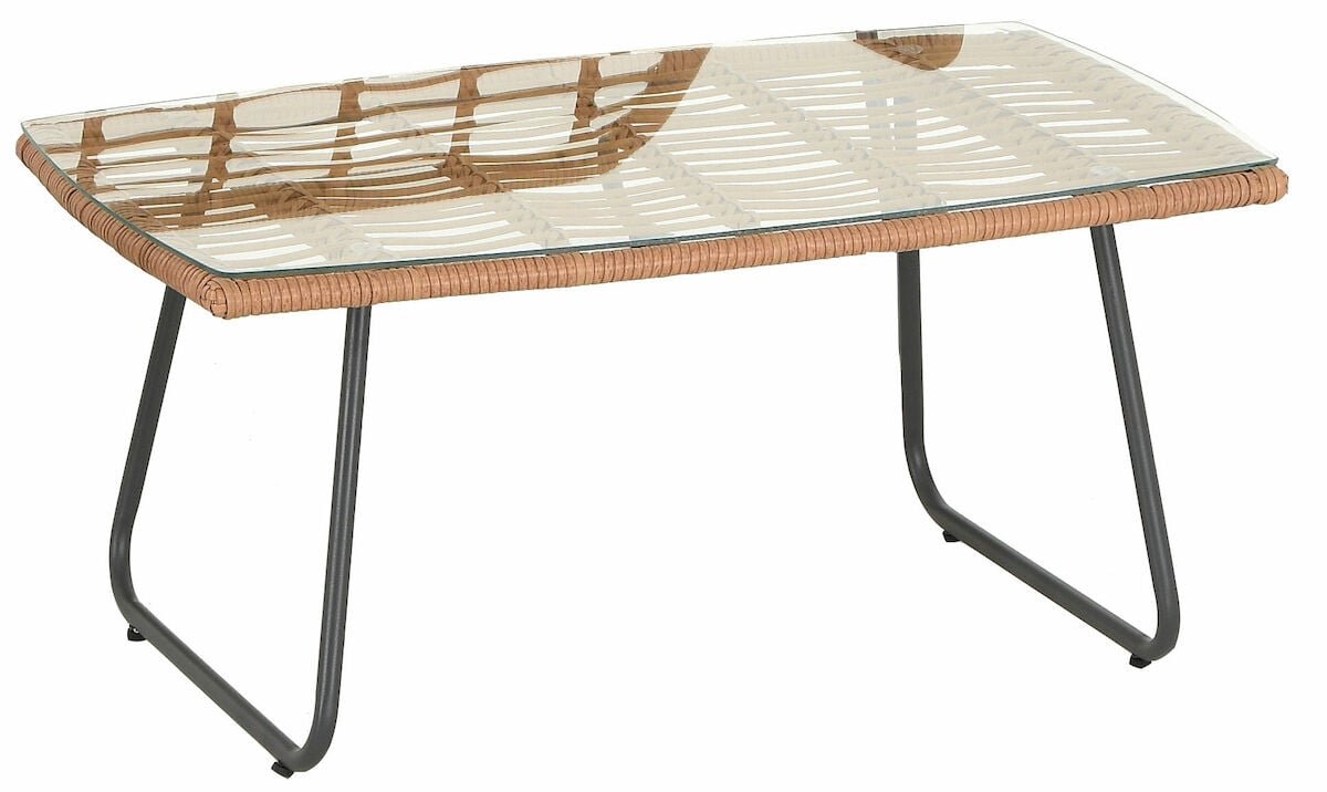 Stockton sohvapöytä luonnonväri, tummanharmaat jalat