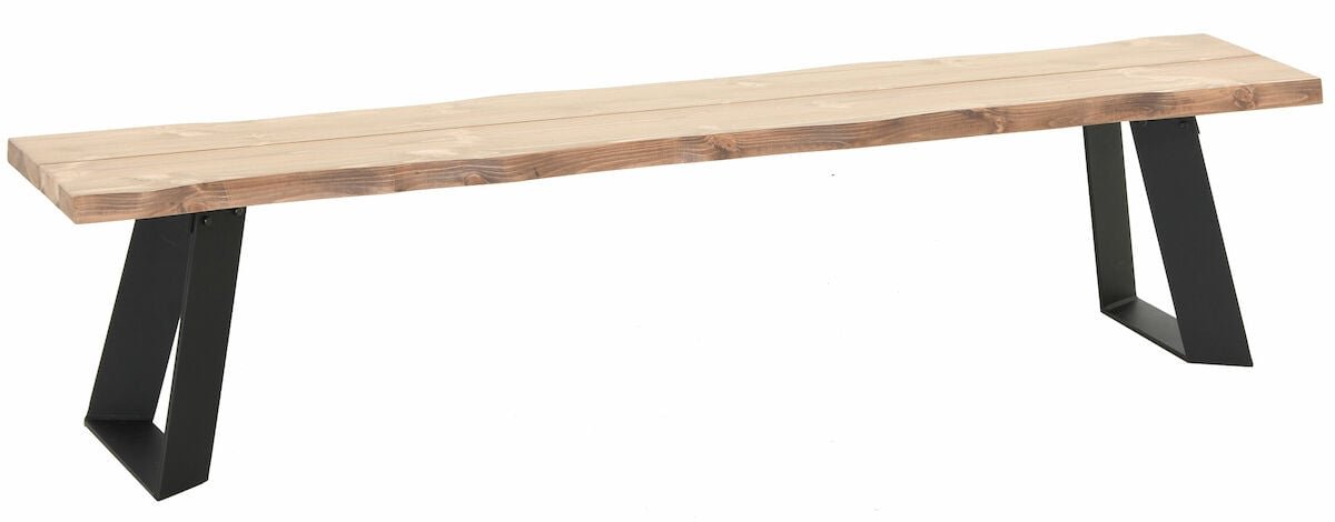 Triangel lankkupenkki 200x38 antiikkipetsattu/musta