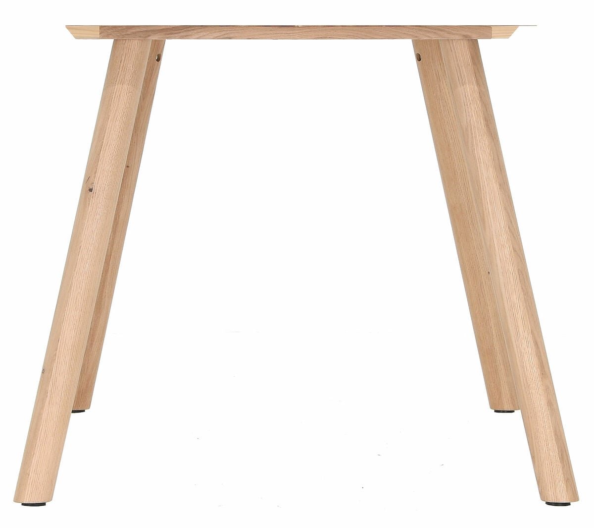 Ruokapöydän pyöreät jalat lakattu tammi, asiakaspalautus