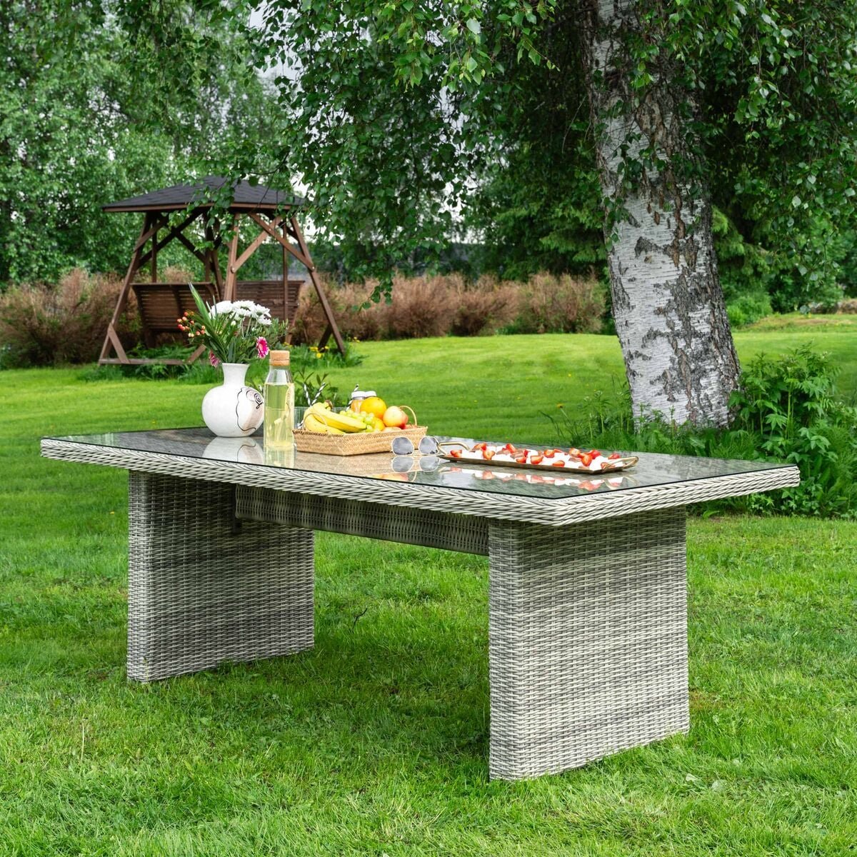 Vila Vinga ruokapöytä 210x96 cm hiekka