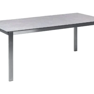 Zervo Ruokapöytä 180x90 cm - Harmaa/Hopea