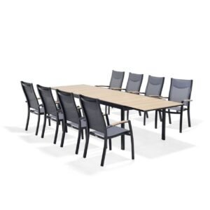 Puutarhakalustesetti Lifestyle Garden Panama 210-300 cm 8 pinottava nojatuoli - 8 pinottava nojatuoli