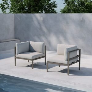 Copacabana kulmamoduuli 74 cm ulkokäyttöön - Ruskea