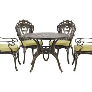 Ruokaryhmä Scario 100 cm + 4 tuolia - Ruskea