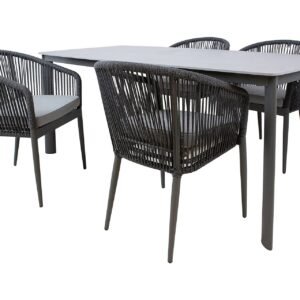 Puutarharyhmä Ecco 4 tuolilla -