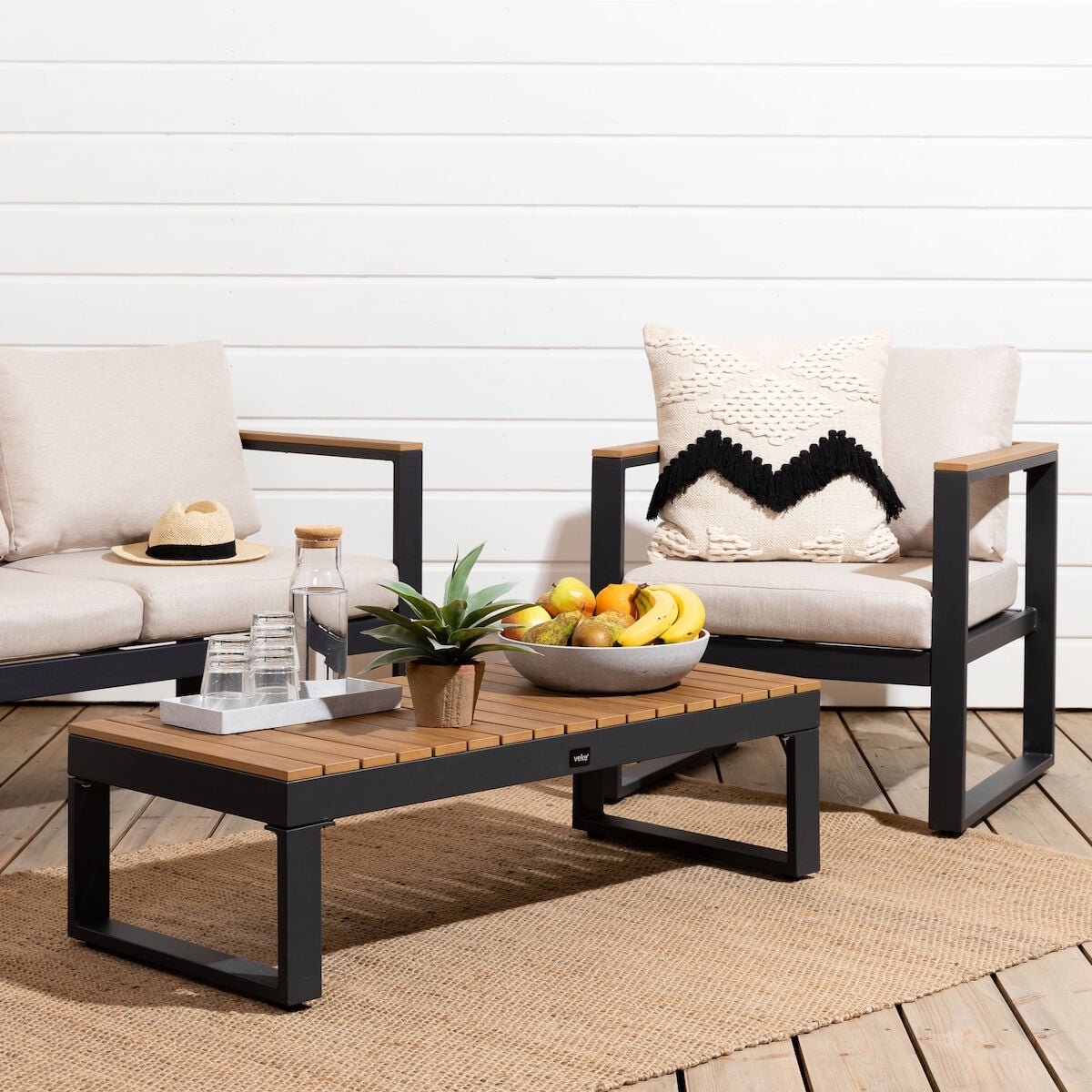 Aava sohvapöytä 110x50 cm antrasiitti/ruskea