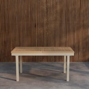 Panama suorakulmainen ruokapöytä 160 cm ulkokäyttöön - Luonnonväri