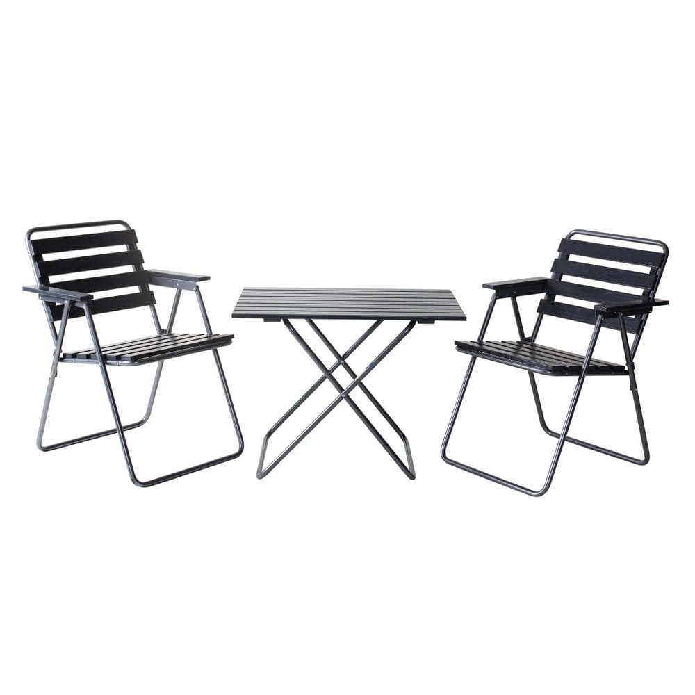 Pöytäryhmä Varax Retro 401 + 2 kpl 305 Harmaa/Musta - Harmaa/Musta