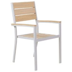 Edmundston Käsinojatuoli - Beige/Valkoinen