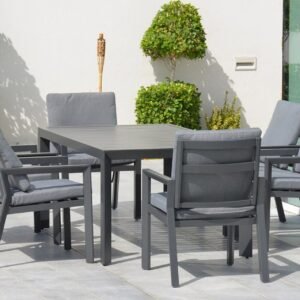 Pöytä Tomson 176x100xH73 cm Tummanharmaa -