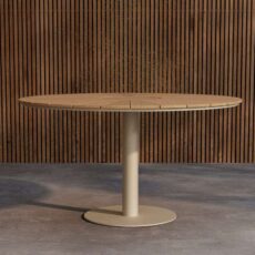 Croft pyöreä ruokapöytä 120 cm ulkokäyttöön - Beige